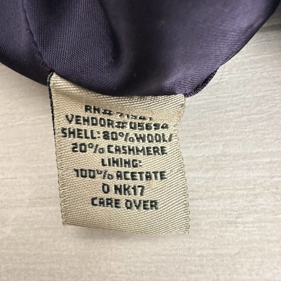 LL Bean Blazer Jacket Women Size 16 Petite Purple 3 Button Wool Cashmere Blend - Picture 8 of 14